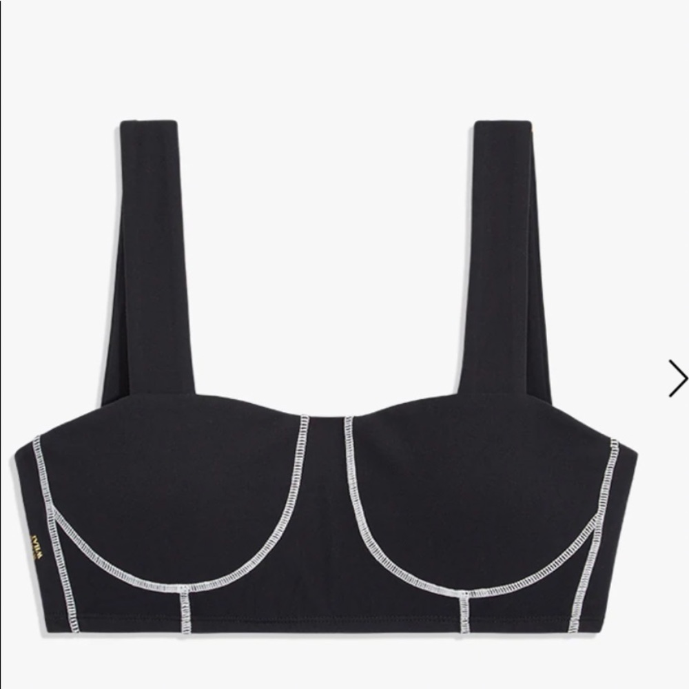 Weworewhat black corset sports bra top
